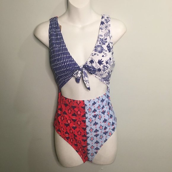 One Piece Red/White/Blue Swimsuite - Item#88 - Picture 2 of 9
